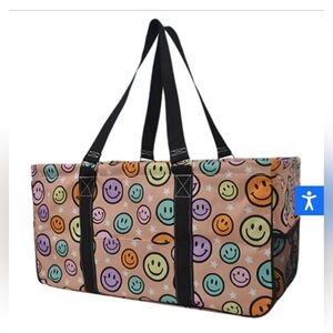 NWT HAPPY VIBES 😁NGIL Canvas Tote Bag, 5🌟 rating for beach, pool,  Shipping